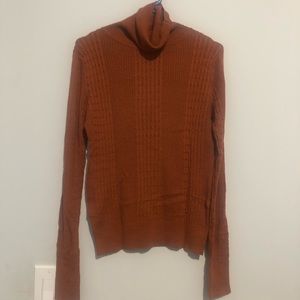 Mango Turtleneck Sweater, Brown, XS